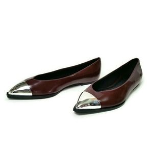 ASOS DESIGN Wide Fit Logan Pointed Ballet Flats